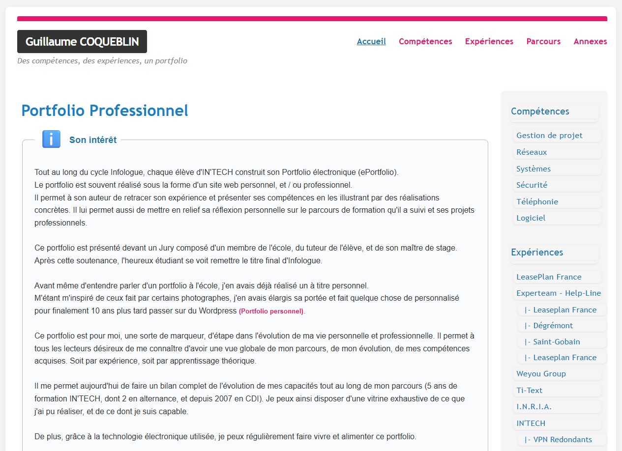 Portfolio Professionnel